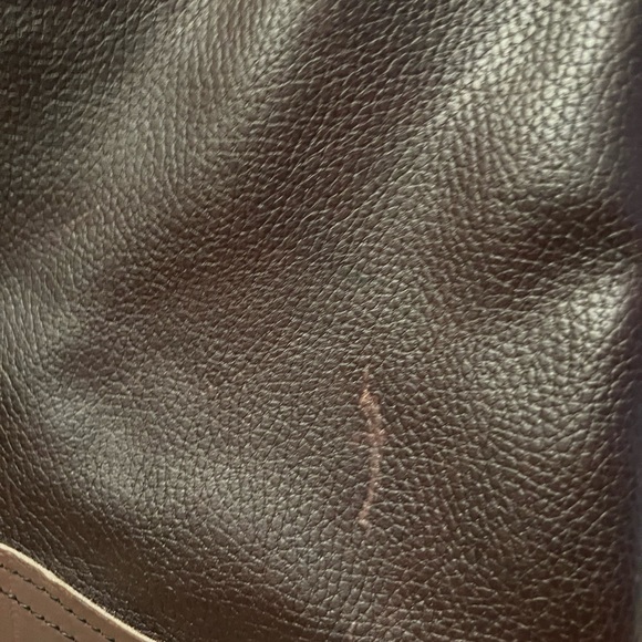 Duluth Trading Company Brown Pebbled Leather Computer Briefcase - Picture 3 of 4